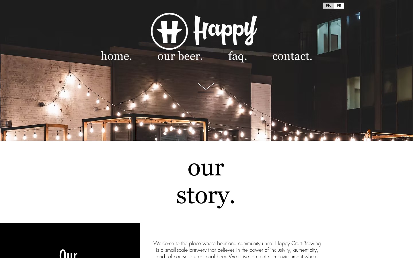The current homepage